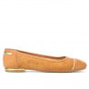 Damenballerinas 631 perforiertes braunes Wildleder