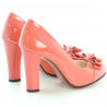Elegante Damenschuhe 1226 aus Korallenrot Lackleder