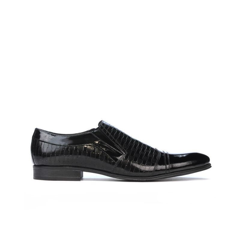 Elegante Schuhe 796m schwarz lack kombiniert