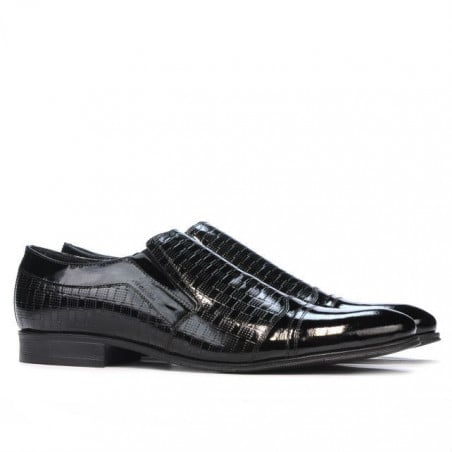 Elegante Schuhe 796m schwarz lack kombiniert