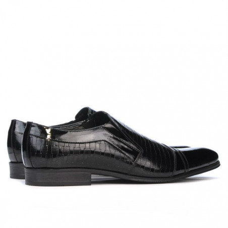 Elegante Schuhe 796m schwarz lack kombiniert