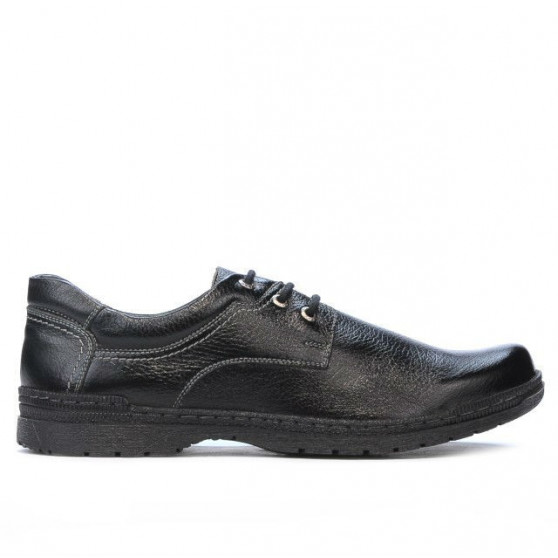 Herren Casual / Elegante Schuhe 752 schwarzes Leder
