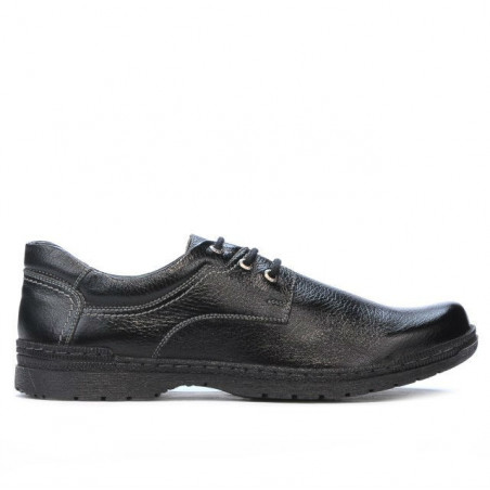 Herren Casual / Elegante Schuhe 752 schwarzes Leder