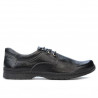 Herren Casual / Elegante Schuhe 752 schwarzes Leder