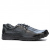 Herren Casual / Elegante Schuhe 752 schwarzes Leder