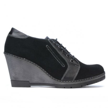 Damen Freizeitschuhe 625 schwarz kombiniert Veloursleder