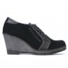 Damen Freizeitschuhe 625 schwarz kombiniert Veloursleder