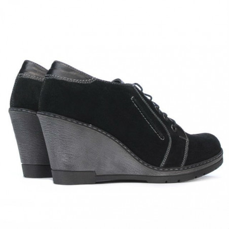 Damen Freizeitschuhe 625 schwarz kombiniert Veloursleder