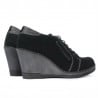 Damen Freizeitschuhe 625 schwarz kombiniert Veloursleder