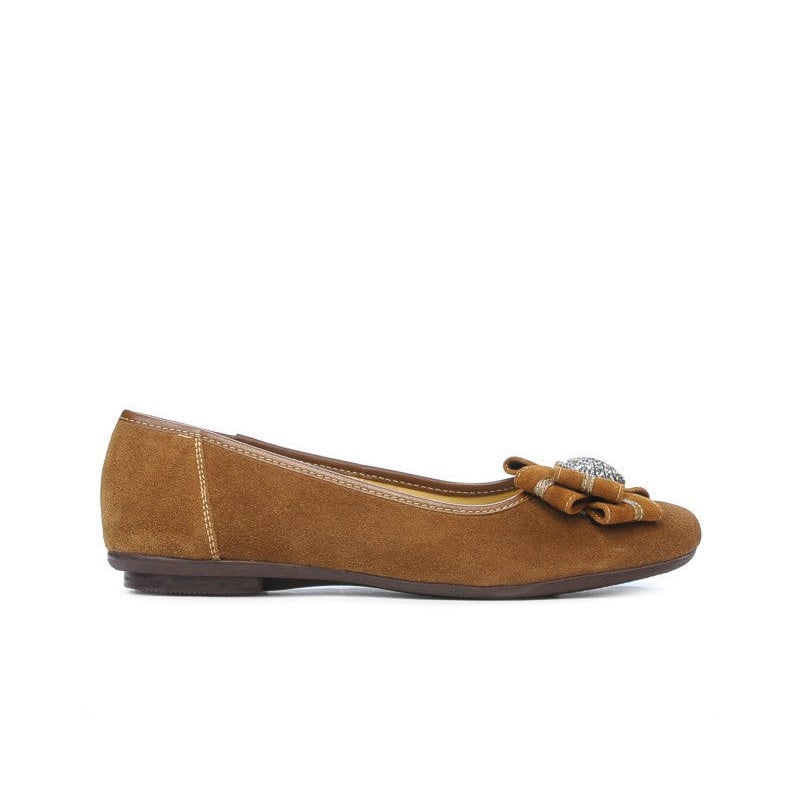 Damen-Ballerinas 181 braun Velours