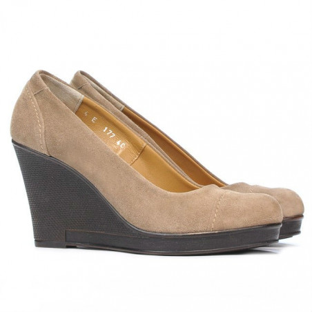 Damen Freizeitschuhe 177 Cappuccino Velours