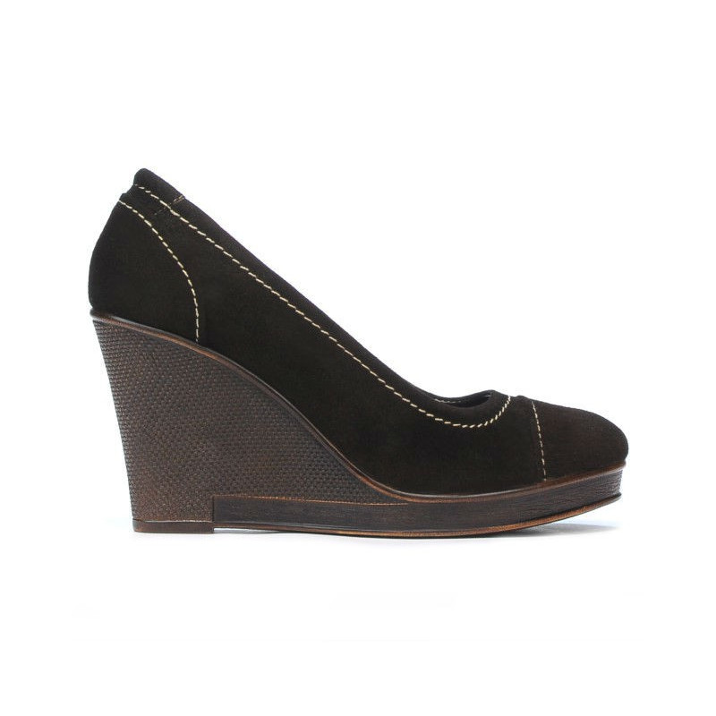 Damen Freizeitschuhe 177 Kaffee Veloursleder