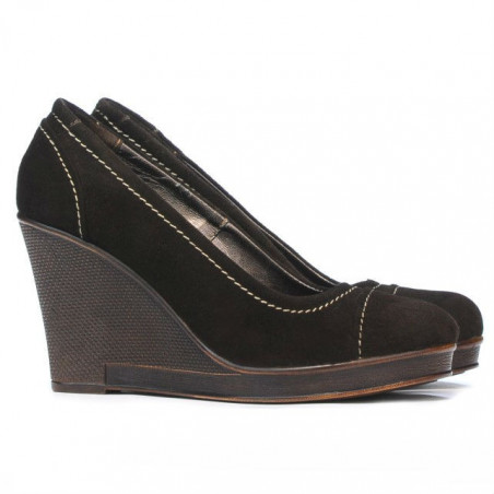 Damen Freizeitschuhe 177 Kaffee Veloursleder