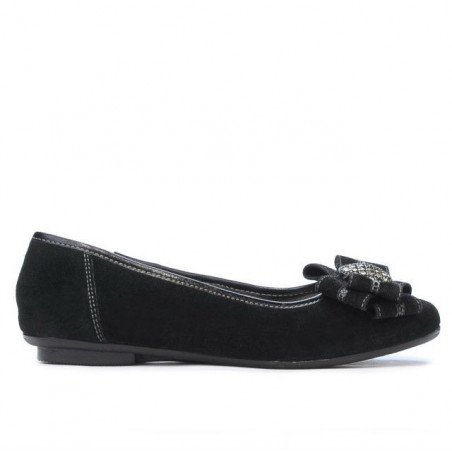 Damen Ballerinas 181 schwarz Velours