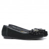 Damen Ballerinas 181 schwarz Velours