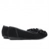 Damen Ballerinas 181 schwarz Velours