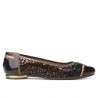 Damen Ballerinas 631 Kombination aus Lack und Kaffee