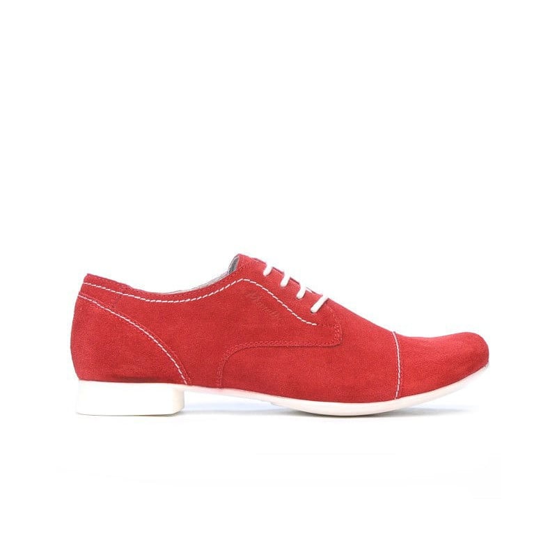 Damen Freizeitschuhe 180 rot Veloursleder