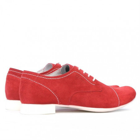 Damen Freizeitschuhe 180 rot Veloursleder