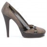 Elegante Damenschuhe 1206 Sand Antilope kombiniert