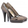 Elegante Damenschuhe 1206 Sand Antilope kombiniert