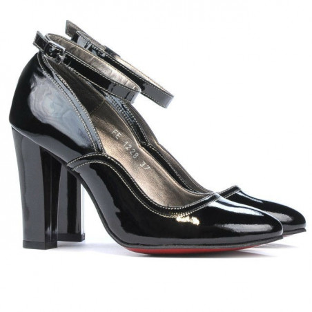 Elegante Damenschuhe 1228 schwarz Lack