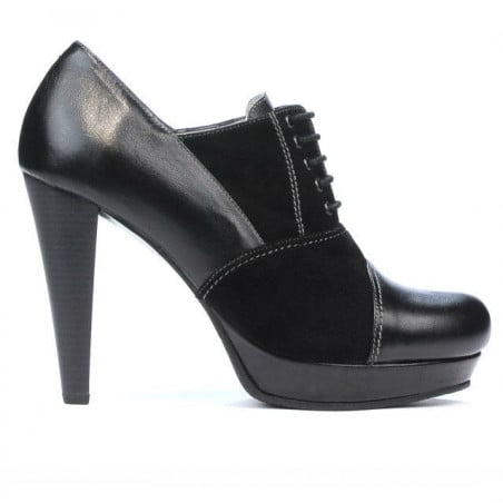 Elegante Damenschuhe 1091 in Schwarz kombiniert
