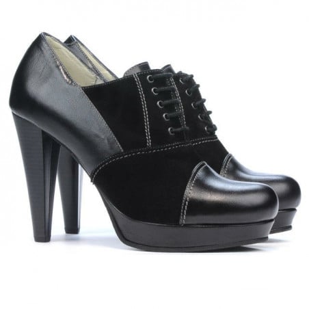 Elegante Damenschuhe 1091 in Schwarz kombiniert