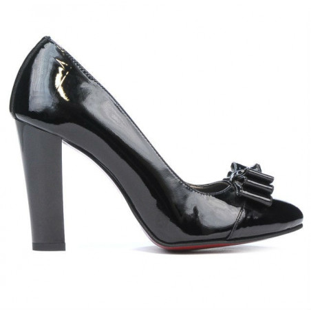 Elegante Damenschuhe 1226 Lack Schwarz