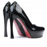 Elegante Damenschuhe 1212 Lackschwarz