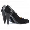 Elegante Damenschuhe 1090 Schwarz Antilope kombiniert