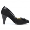 Damen Elegante Schuhe 1065 Schwarzes Antilopenleder + Schwarzer Lack
