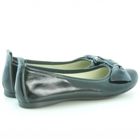Damen Ballerinas 638 schwarzer Lack