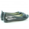 Damen Ballerinas 638 schwarzer Lack