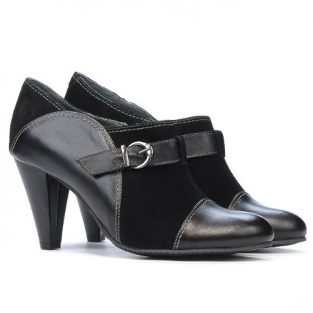 Damen elegante Schuhe 1210 schwarz kombiniert