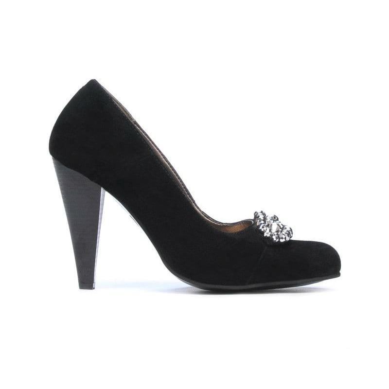 Elegante Damenschuhe 1067 schwarz Antilope