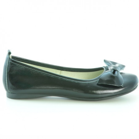 Damen Ballerinas 638 schwarzer Lack