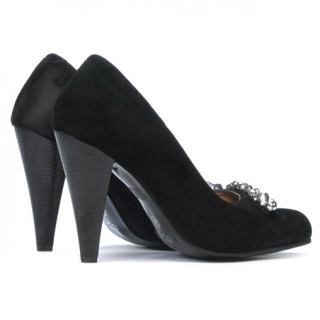 Elegante Damenschuhe 1067 schwarz Antilope
