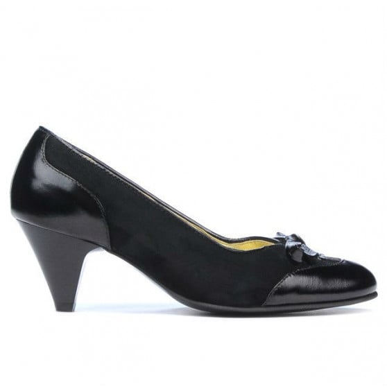 Elegante Damenschuhe 1064 Lackschwarz + Schwarz Antilope Elegante Damenschuhe 1064 Lackschwarz + Schwarz Antilope