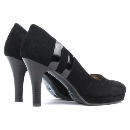 Elegante Damenschuhe 1086 schwarz Antilopenleder