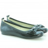 Damen Ballerinas 638 schwarzer Lack
