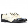 Damen Freizeitschuhe 691 Lack Schwarz+Beige