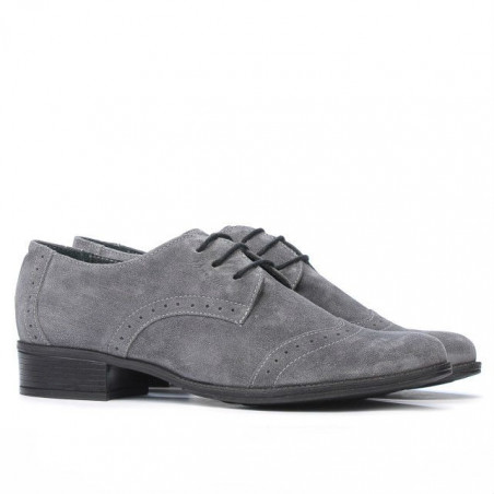 Damen Schuhe 691 grau Velours