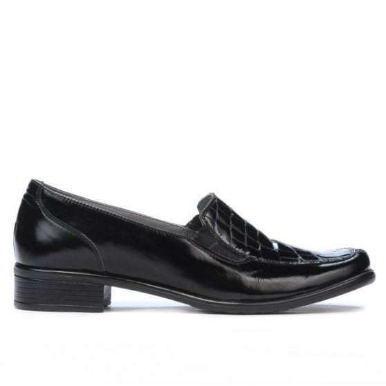 Damen-Casual-Schuhe 649 Croco Lack Schwarz Damen-Casual-Schuhe 649 Croco Lack Schwarz