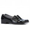 Damen-Casual-Schuhe 649 Croco Lack Schwarz