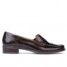 Damen Freizeitschuhe 649 Kroko Lack Kaffee