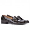 Damen Freizeitschuhe 649 Kroko Lack Kaffee