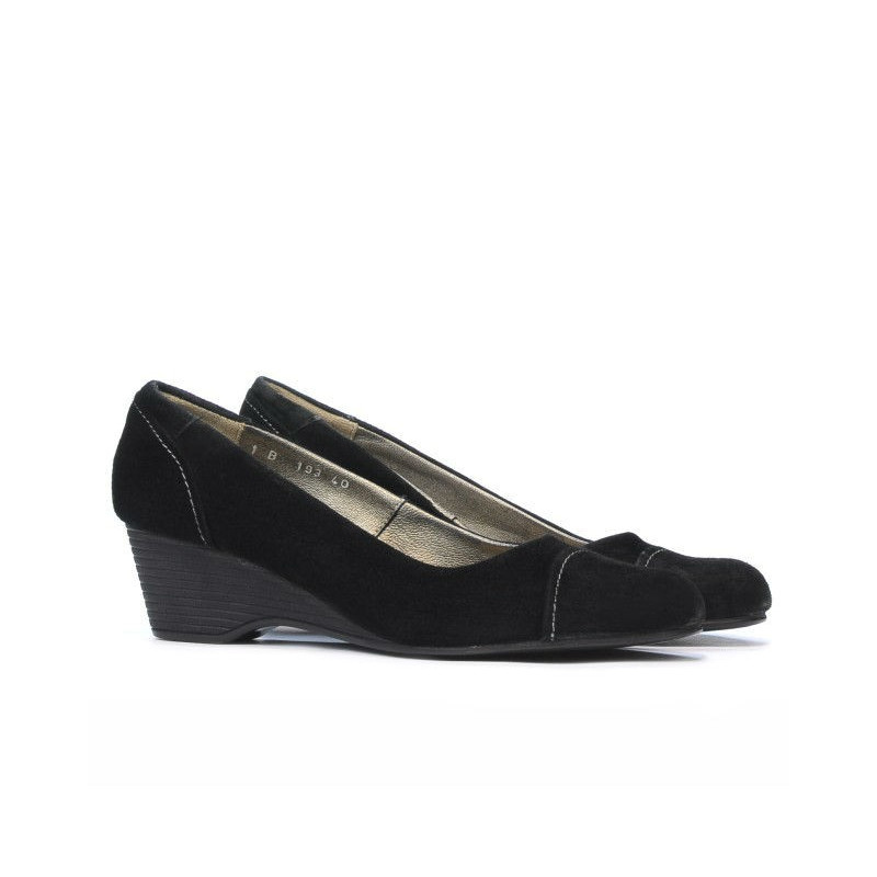 Damen Freizeitschuhe 193 schwarz Veloursleder