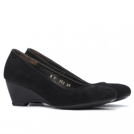 Damen Freizeitschuhe 152-1 Schwarz Velour