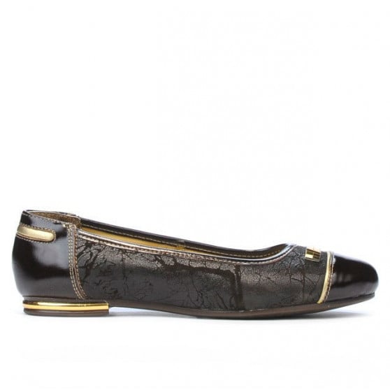 Damen Ballerinas 632 lackiert kombiniert Kaffee Damen Ballerinas 632 lackiert kombiniert Kaffee
